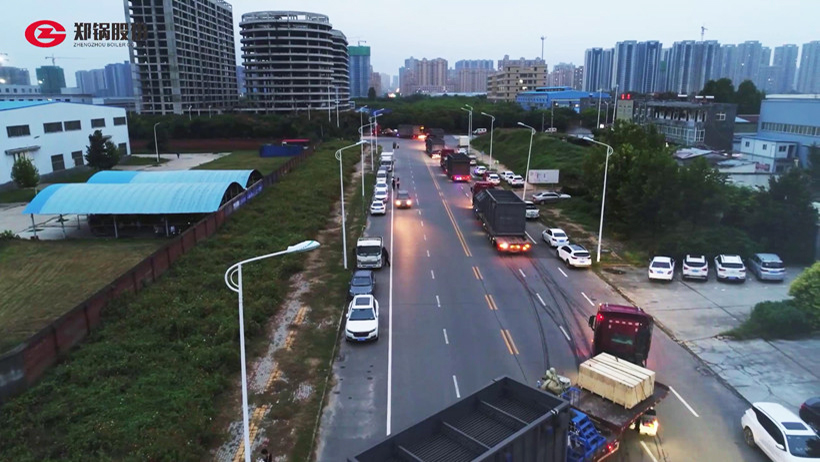 廣東玻璃窯余熱項(xiàng)目六車齊發(fā)貨